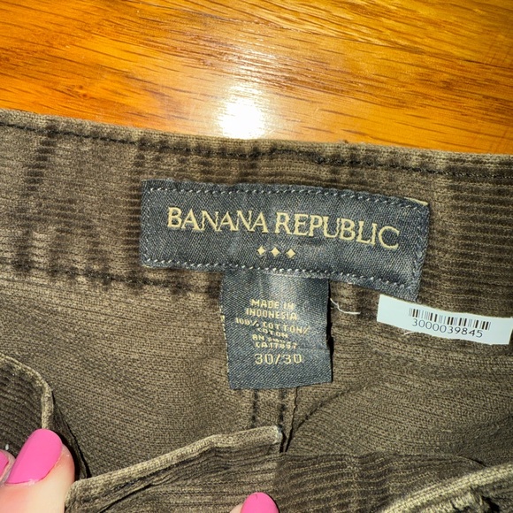 J. Crew and Banana Republic Hunter Green and Rust Corduroy Pants - Picture 5 of 5